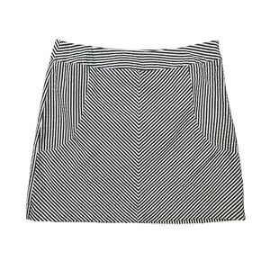Sandro A-Line Skirt  Women's Size 8  Casual Seersucker  Black & White Stripe